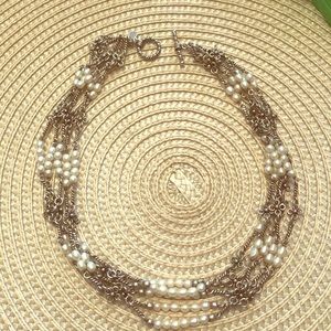 Original Silpada multistrand sterling pearl choker